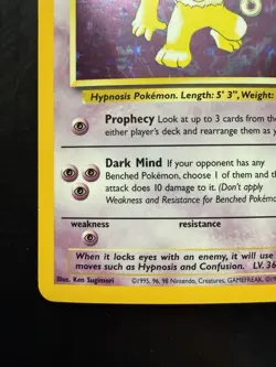 Pokemon Hypno Fossil 8/62 Holo Unlimited Holo Rare (NM) - Image 4