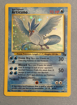 1999 Pokemon Fossil Articuno Holo Rare 2/62 Unlimited WOTC NM - Image 1