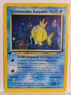 GERMAN Shining Magikarp Neo Revelation 1st Edition 66/64 Holo Pokemon - Image 1