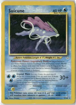 Suicune 27/64 Rare Neo Revelation Pokemon Unlimited Moderately Played - Image 1