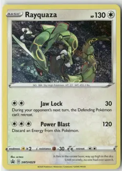Rayquaza SWSH029 Holo Promo Sword & Shield Promo Pokemon Near Mint - Image 1