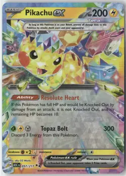 Pikachu ex 057/191 Double Rare Surging Sparks Pokemon Holo Near Mint - Image 1