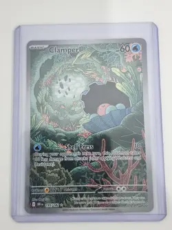 Clamperl 195/182 Illustration Rare Destined Rivals Pokemon Holo Near Mint - Image 1