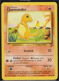 Charmander Base Set 2 69/130 LP Pokemon TCG Mitsuhiro Arita - Image 1