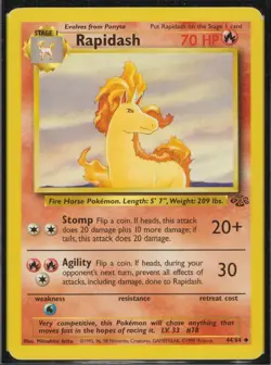 Rapidash Jungle 44/64 MP Pokemon TCG Unlimited Mitsuhiro Arita - Image 1