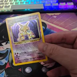 Pokemon TCG Alakazam 1/102 Base Set Unlimited 1999 Holo Rare - MP - Image 5