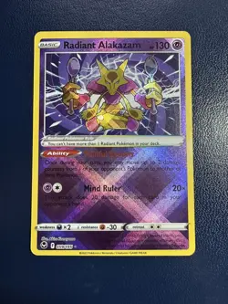 Radiant Alakazam 059/195 Holo - Pokemon Silver Tempest NM - Image 1
