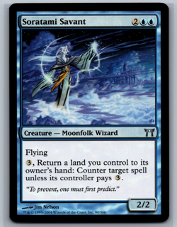 Magic MTG Champions of Kamigawa Soratami Savant #90/306 TCG CCG - Image 1