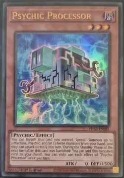 YuGiOh Psychic Processor Ultra Rare 1st Edition PHNI-EN081 - Image 1