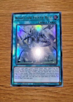 Yugioh Wishes for Eyes of Blue SDWD-EN042 Ultra Rare English 1st Edition - Image 1