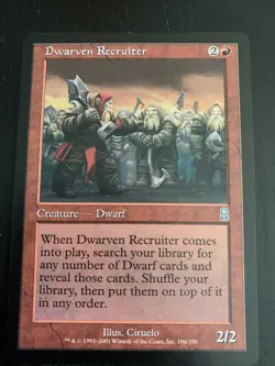 Dwarven Recruiter x1 Magic The Gathering MTG Odyssey Uncommon LP - Image 1
