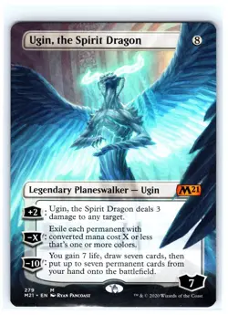 Ugin, the Spirit Dragon (Borderless) 279 Core Set 2021 Magic: The Gathering LP - Image 1