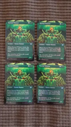 Magic: the Gathering / MtG Borderless Foil Eternal Witness x4 Double Masters - Image 1