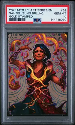 2023 MTG THE LOST CAVERNS OF IXALAN ART SER SAHEELI, THE SUN'S BRILLIANCE PSA 10 - Image 1