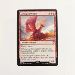 Goldspan Dragon - MTG - Commander: Secrets of Strixhaven - NM - Image 1