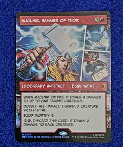 Mjolnir, Hammer of Thor (Borderless) 303 Marvel Super Heroes Foil NM - Image 1