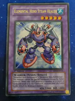 Yugioh - Elemental Hero Steam Healer DP1-EN013 Duelist Pack 1: Jaden Yuki 1st Ed - Image 1