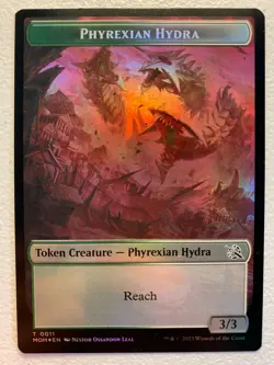 MTG 1x FOIL Elemental / Phyrexian Hydra Token March of the Machine Magic x1 NM - Image 1