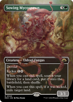Sowing Mycospawn (Borderless) [Modern Horizons 3] Magic MTG - Image 1