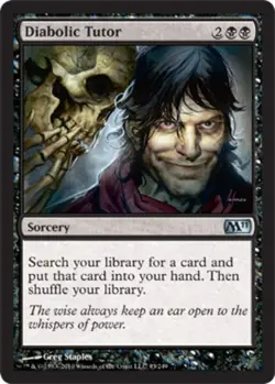 1x Diabolic Tutor Heavy Play MTG Magic - Kid Icarus - - Image 1