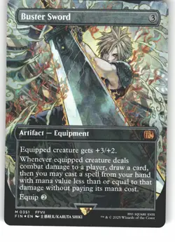 Buster Sword (Borderless) 351 Mythic FINAL FANTASY Magic: The Gathering Foil NM - Image 1