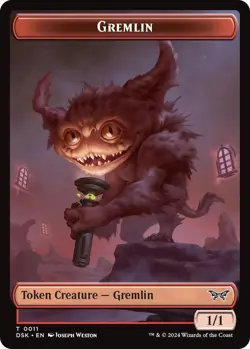 Glimmer // Gremlin Double-Sided Token - 4 // 11 - DSK - NM - Foil - Image 2
