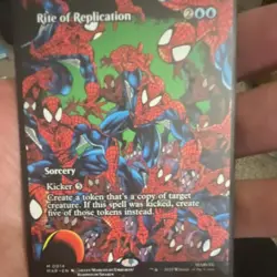 Wizards of the Coast Rite of Replication Marvel Spider-Man Alt Art Foil Sorcery - Image 1