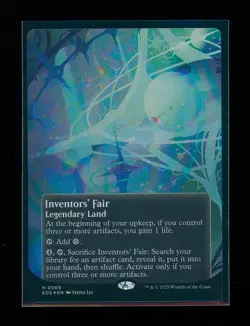 MTG Edge of Eternities: Stellar Sights INVENTOR'S FAIR Land 0066 Borderless FOIL - Image 1