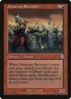 MTG Dwarven Recruiter - Odyssey #186 - Image 1