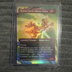 Human Torch, Johnny Storm - 321 - MTG: Marvel Super Heroes - Borderless - FOIL - Image 1