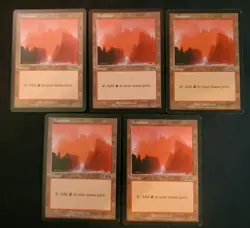 5x Mountian #343 Urza's Saga Basic Land Magic The Gathering MTG NM VLP - Image 1