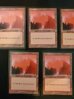 5x Mountian #343 Urza's Saga Basic Land Magic The Gathering MTG NM VLP - Image 3