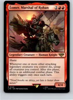 Magic the Gathering Eomer, Marshal of Rohan Lord of the Rings MTG Free Shipping! - Image 1