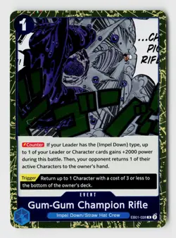 Gum-Gum Champion Rifle EB01-028 Extra Booster: Memorial Collection Foil NM - Image 1