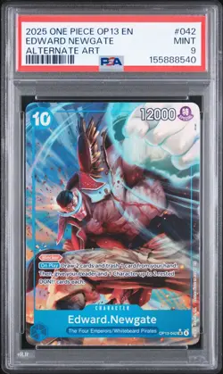 One Piece TCG OP13 Edward.Newgate Alternate Art PSA 9 - Image 1