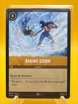 Disney Lorcana Winterspell Raging Storm 28/204 Super Rare NM - Image 1