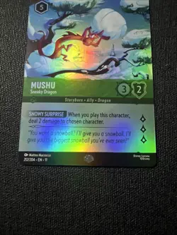 Mushu - Sneaky Dragon (Epic) Cold Foil Winterspell 212/204 Disney Lorcana - Image 3