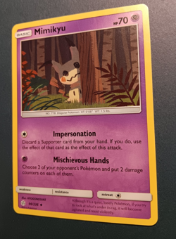 Mimikyu 96/236 Cosmic Eclipse Pokemon Card Rare Non-Holo 2019 LP Lightly Played - Image 3
