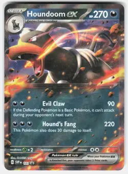 Pokemon tcg SV: Scarlet & Violet Promo Cards Houndoom ex Near Mint or Better - Image 1