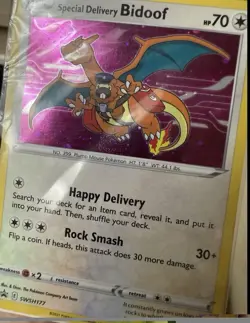 Pokemon TCG Special Delivery Bidoof SWSH177 Sealed Mint! Promo Card - Image 4