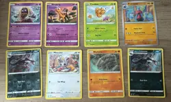 Pokemon TCG 8 card lot sowsow artwork - Image 1
