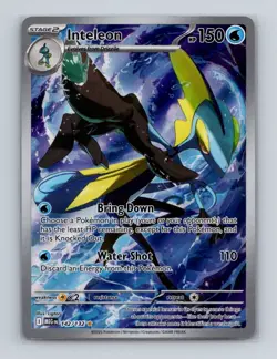 Inteleon 142 2025 Pokemon Mega Evolution Illustration Rare Card NM+ (a) - Image 1
