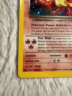 Pokemon Rockets Moltres Holo Rare Card 12/132 Gym Heroes Unlimited - Image 2