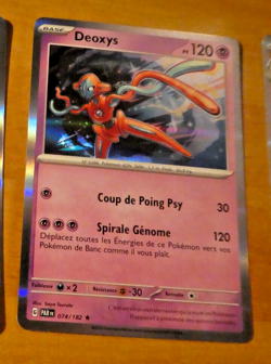 POKEMON FAILLE PARADOXE CARD CARTE RARE HOLO DEOXYS 074/182 PAR FR MINT 2023 - Image 1