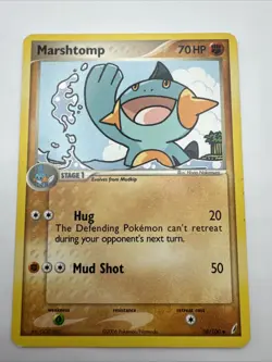 Marshtomp 38/100 EX Crystal Guardians LP Pokemon Card TCG Vintage 2006 - Image 1