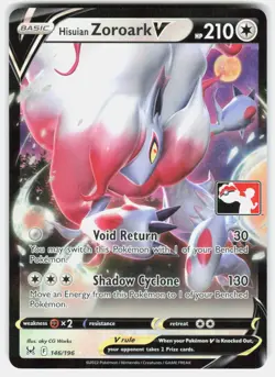 Hisuian Zoroark V Holo Ultra Rare Prize Pack Series Cards 146/196 NM A052 - Image 1