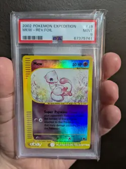 Mew 19/165 Expedition Reverse Holo PSA 9 Pokemon Card Low Pop Graded - Image 1
