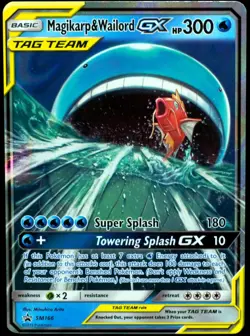 Magikarp & Wailord GX SM166 NM/M Promo Pokemon Card - Image 1