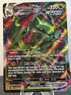 Pokemon TCG Rayquaza VMAX 111/203 SWSH07 Evolving Skies Holo UR ENG - Image 1