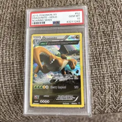 2015 POKEMON XY ROARING SKIES #52 DRAGONITE-HOLO PSA 10 - Image 1